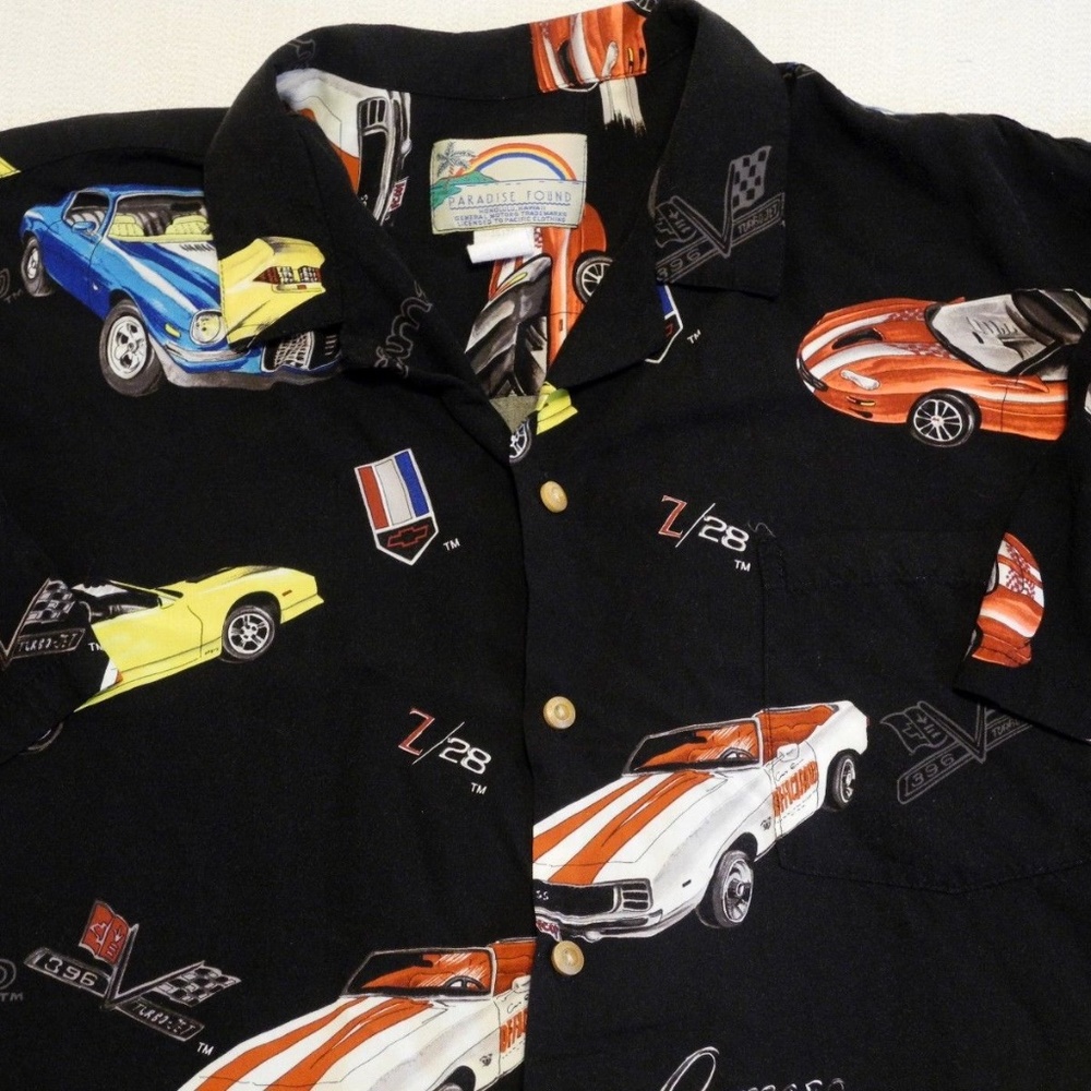 Camero Z/28 Hawaiian Button S/S Shirt Sz. XL